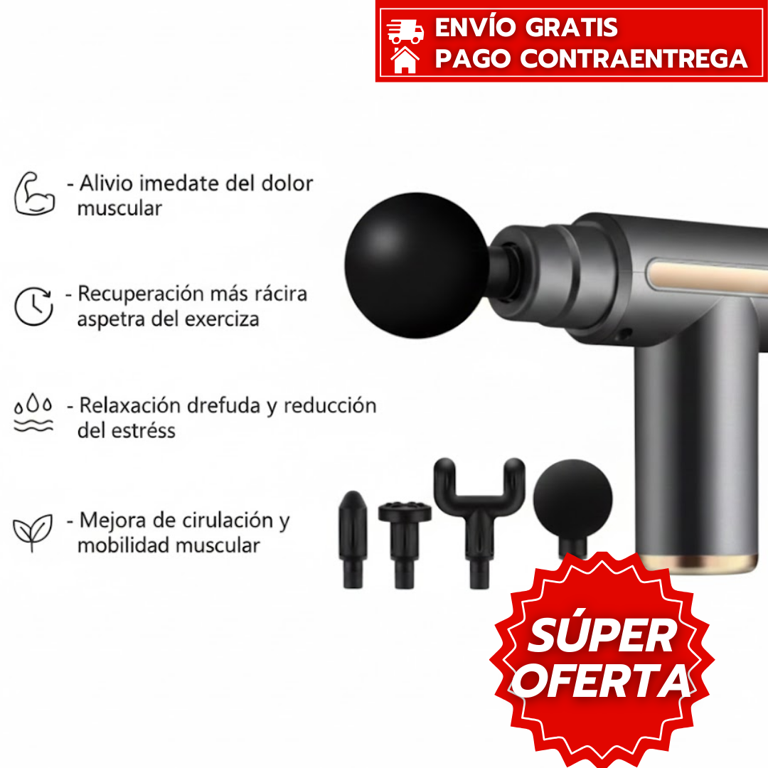 BODY PULSE ™ Pistola de Masaje de Percusión de Tejido Profundo que Relaja los Músculos, Alivia el Dolor y Mejora la Recuperación Muscular